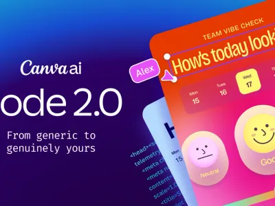 Canva Code wordmark logo, Canva's AI-powered vibe-coding tool