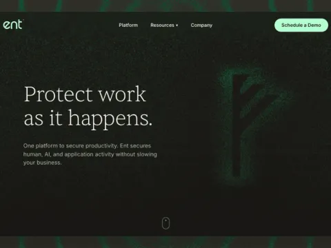 Ent logo, the intent-aware workspace security platform