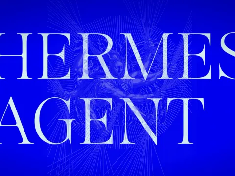 Hermes agent promotional graphic, 'The Agent That Grows With You'