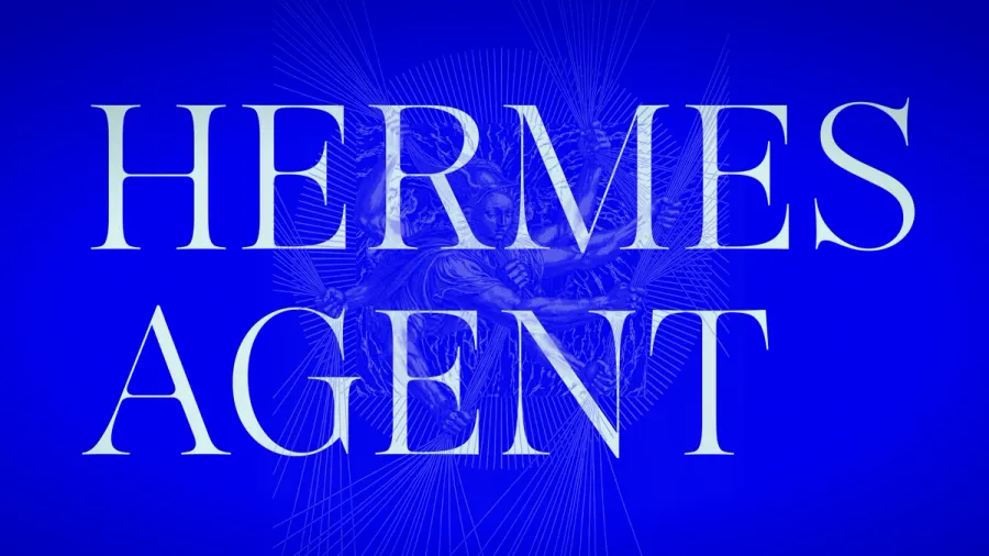 Hermes agent promotional graphic, 'The Agent That Grows With You'