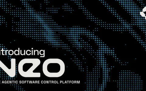 Neo product launch graphic reading 'Introducing Neo: The Agentic Software Control Platform'