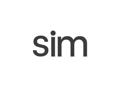 Sim logo, the open-source AI agent workflow platform