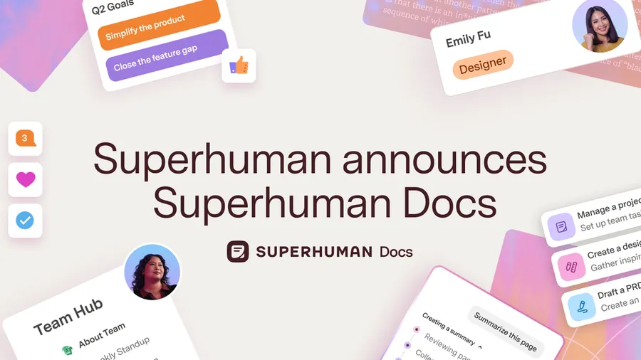 Superhuman Docs launch announcement banner