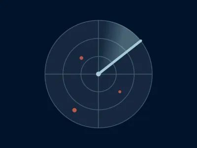 Radar-style illustration representing VulnHunter's attacker-first vulnerability scanning