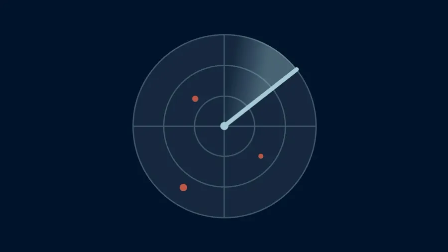 Radar-style illustration representing VulnHunter's attacker-first vulnerability scanning